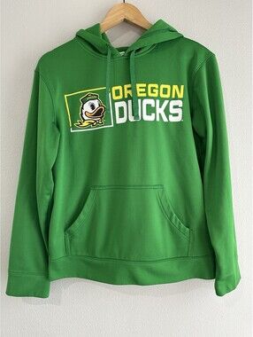 UNISEX Fanatics Green Oregon Ducks Fleece Pullover Hoodie Men Small Women Medium